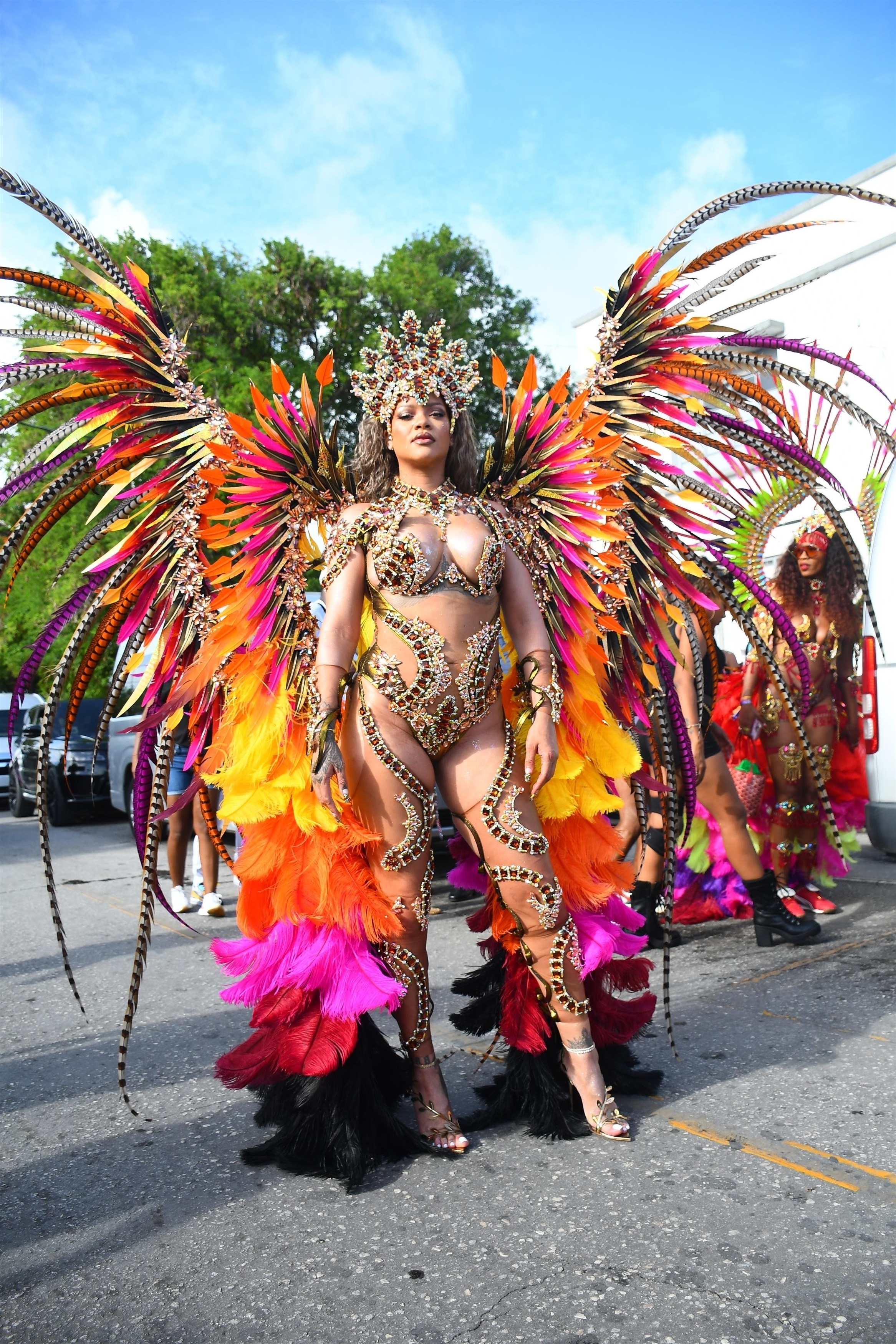 Rihanna returned to Carnival Festival in her native Barbados for the first time in many years