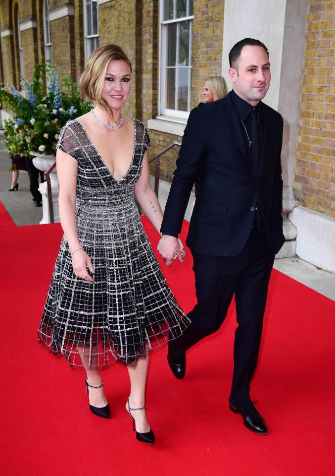 Julia Stiles and husband Preston Cook at the season two premiere of her Sky show Riviera in May 2021