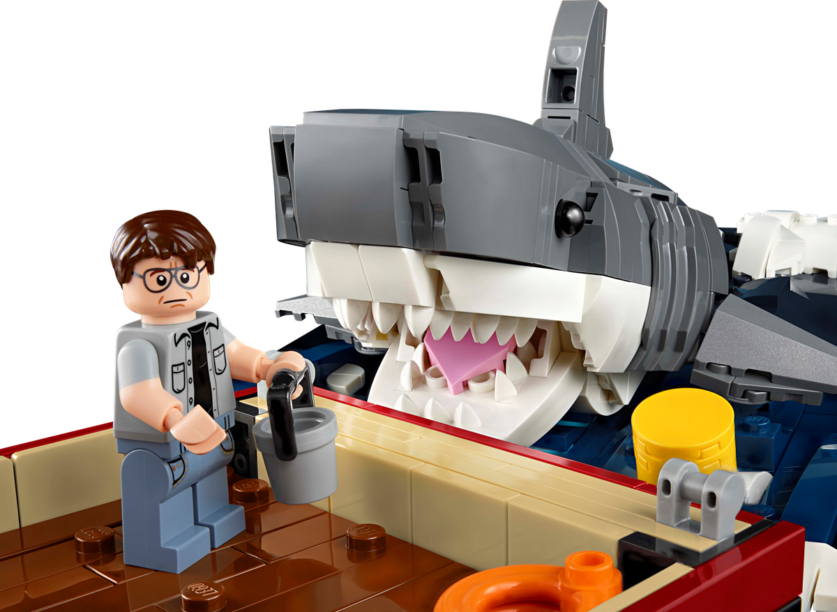Brody coming face to face with Jaws, in Lego form