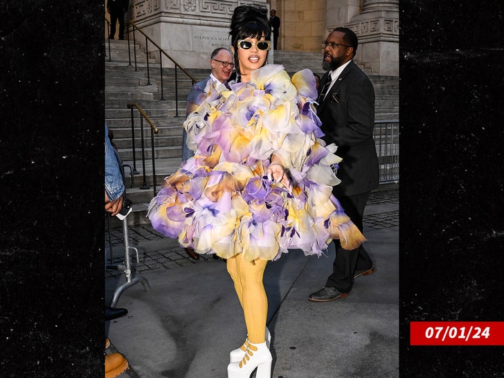 cardi b Marc Jacobs sheer ruffled outfit