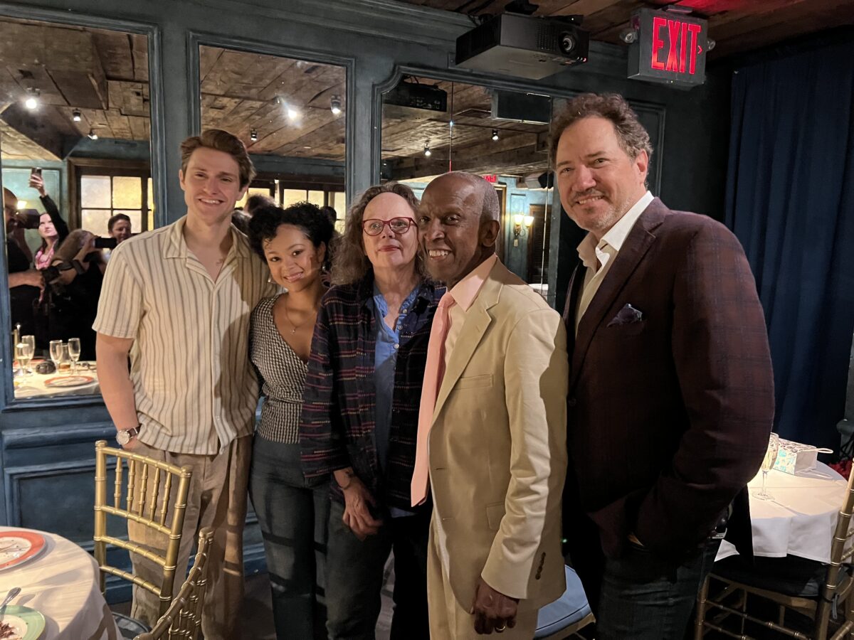 John Cardoza, Jordan Tyson, Maryann Plunkett, Dorian Harewood, and Kevin McCollum of 'The Notebook'