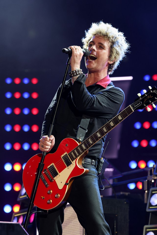 WASHINGTON, DC – JULY 29: Billie Joe Armstrong of Green Day performs onstage as Green Day kicks off their Saviors North America Stadium Tour at Nationals Park on July 29, 2024 in Washington, DC. (Photo by Kevin Mazur/Getty Images for Live Nation)