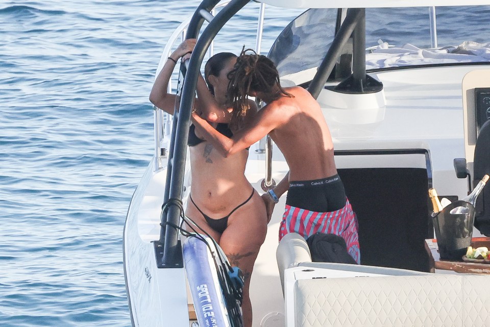 Jaden Smith kissing Khleopatre while vacationing in Ibiza