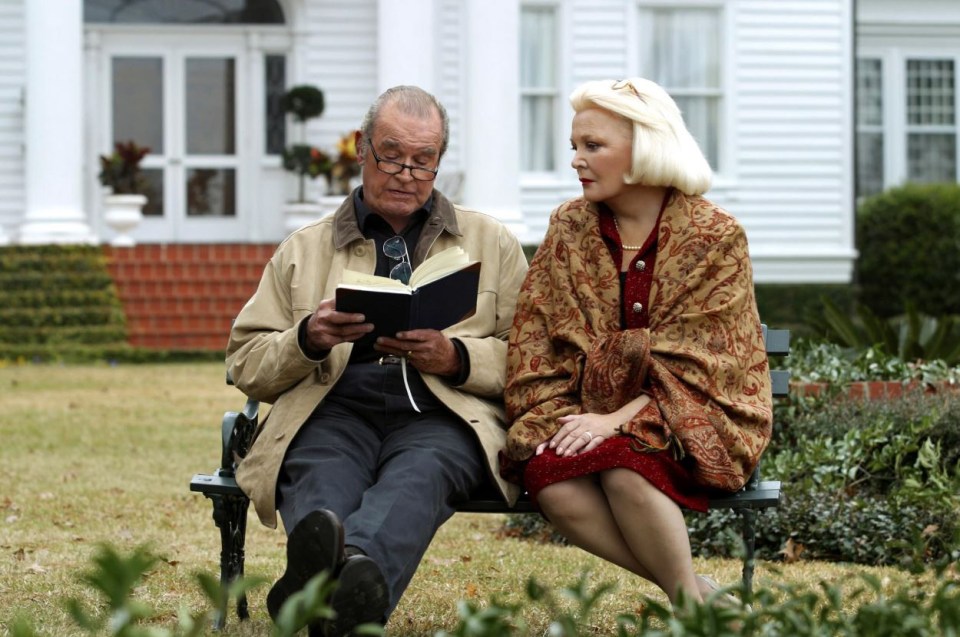 Rowlands alongside James Garner in The Notebook in 2004