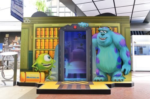 Bangkok, Thailand - June 17, 2023: Beautiful Standee of An Animation Movie Monster Inc. at Disney 100 Village Asiatique The Riverfront Shopping Center.