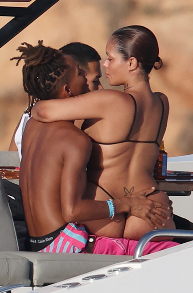 Jaden Smith and Khleopatre on a yacht in Ibiza