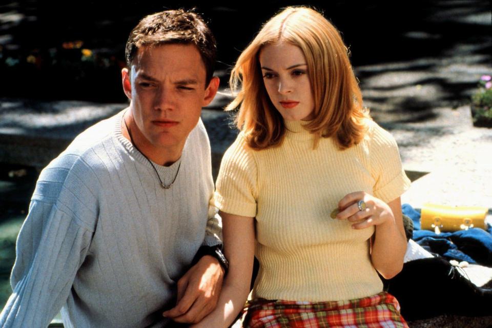 Matthew Lillard - here with Rose McGowan - played the role of Stu and Ghostface in the 90s slasher film Scream