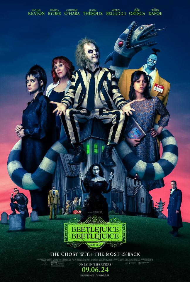 Jenna stars in the hotly anticipated movie Beetlejuice Beetlejuice