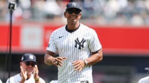 alex rodriguez at yankees old timers day