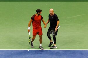 Alcaraz and Agassi at the US Open