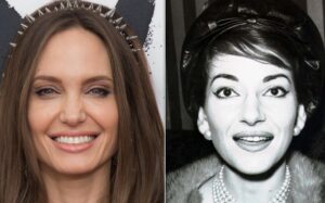 Jolie said her children "helped to block the door" as she privately trained to sing like Callas.