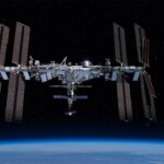 International space station on orbit of Earth