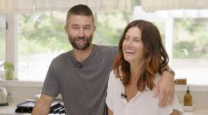 Brandon Jenner and his wife Cayley during an episode of At Home with the Jenners on UnchainedTV