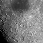 Lunar surface Photo of the moon through a telescope