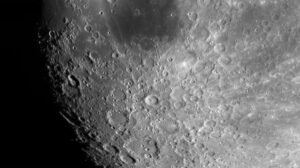 Lunar surface Photo of the moon through a telescope