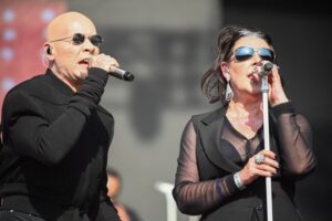 The Human League recently performed at Tramlines festival, Phillip Oakey and Joanne Catherall pictured
