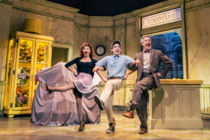 Sarah Hyland, Andrew Barth Feldman, and Kevin Del Aguila in 'Little Shop of Horrors'