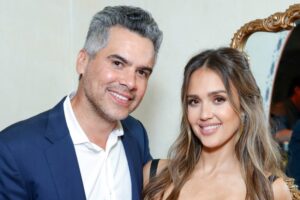 Jessica Alba, 43, looks ageless in plunging blue dress on Today set as fans gush mom of 3 is 'glowing'