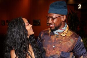 Jonathan Majors Supports Meagan Good At The Premiere Of Her Project