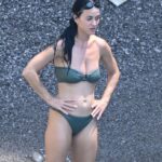 Katy Perry looked incredible in a green bikini on holiday