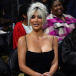 Kim Kardashian attends the Atlanta Dream and the Los Angeles Sparks game on May 15, 2024, in California