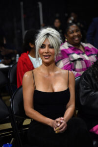 Kim Kardashian attends the Atlanta Dream and the Los Angeles Sparks game on May 15, 2024, in California