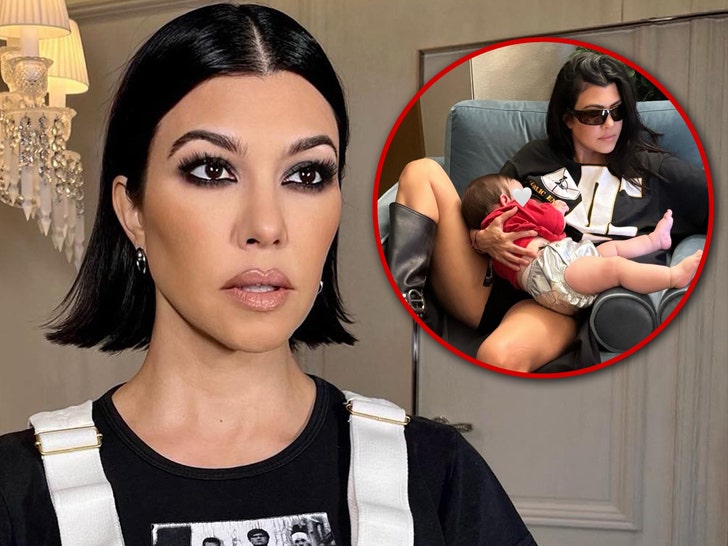 Kourtney Kardashian Captured Breast Feeding Rocky in Instagram Pics