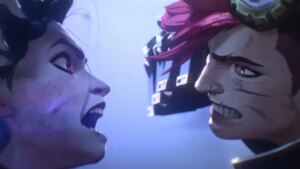 Jinx trading blows with Vi Arcane Season 2 trailer screensoht