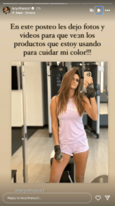 Leryn Franco in Two-Piece Workout Gear Shares a Gym Selfie