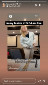 Leven Rambin in Two-Piece Workout Gear is "In My Trailer" Showing Off