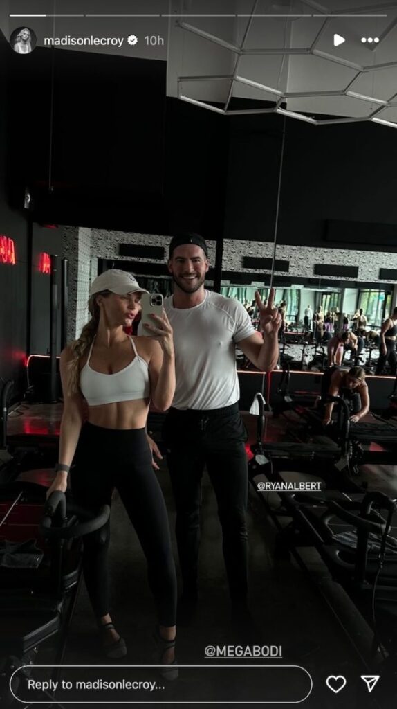 Madison LeCroy in Two-Piece Workout Gear Shares a Selfie From the Gym