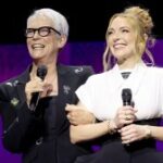 Jamie Lee Curtis and Lindsay Lohan on Friday at D23 to introduce Freakier Friday