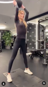 Meredith Mickelson in Workout Gear Jumps Rope and More