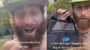 Millennial TikToker reveals why carrying purse helped cure his anxiety