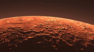 Mars the red planet Martian surface and dust in the atmosphere