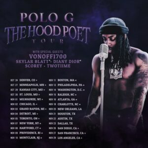 Polo G Announces 2024 'HOOD POET Tour' Dates