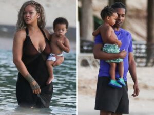 0812-Rihanna-And-ASAP-Rocky-With-Their-Kids-In-The-Ocean-In-Barbados-Primary-2