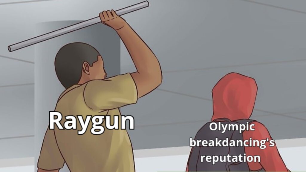 Raygun breakdancing meme