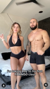 Yaslen Clemente in Two-Piece Workout Exercises With Roynier Benitez