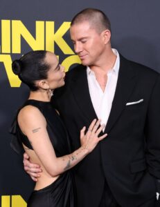 Zoë Kravitz, left, and Channing Tatum are photographed at the Los Angeles premiere of "Blink Twice" on Thursday, Aug. 8, 2024.