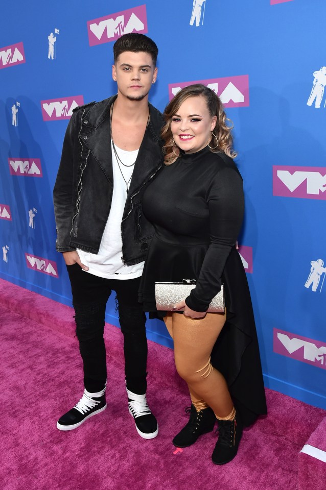 Tyler Baltierra and Catelynn Lowell, pictured at the 2018 MTV Video Music Awards, were facing foreclosure on their house after failing to pay taxes on the property