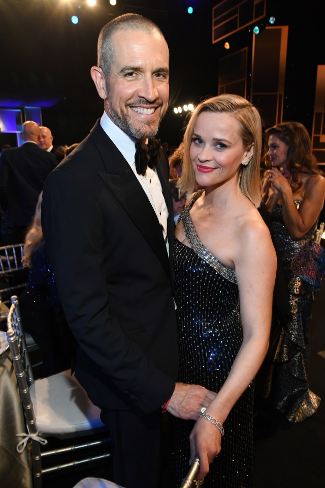 Jim Toth and Reese Witherspoon at the 2020 Golden Globe Awards