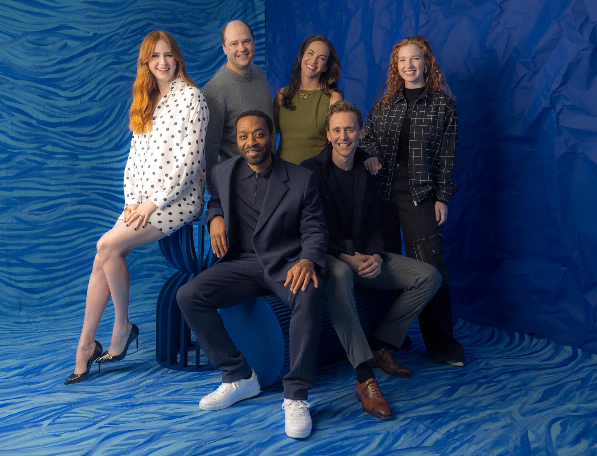 Karen Gillan, Mike Flanagan, Kate Seigel, Chiwetel Ejiofor, Tom Hiddleston and Annalise Basso.