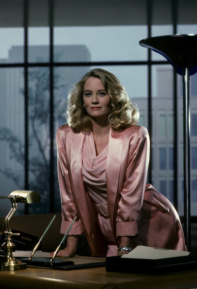 Cybill Shepherd in the 80s comedy-drama show Moonlighting