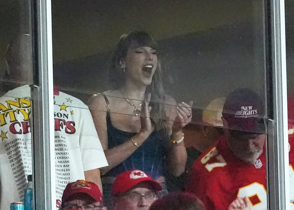 Singer Taylor was in attendance to cheer on Travis as the NFL season kicked off