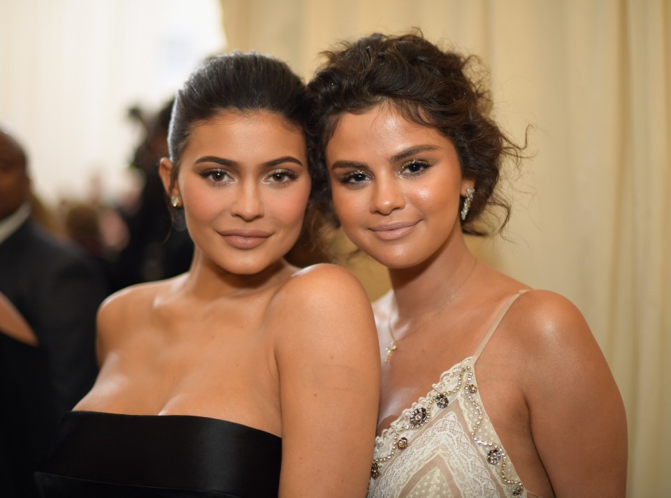 Kylie Jenner and Selena Gomez at the Heavenly Bodies: Fashion & The Catholic Imagination Costume Institute Gala at The Metropolitan Museum of Art on May 7, 2018, in New York City