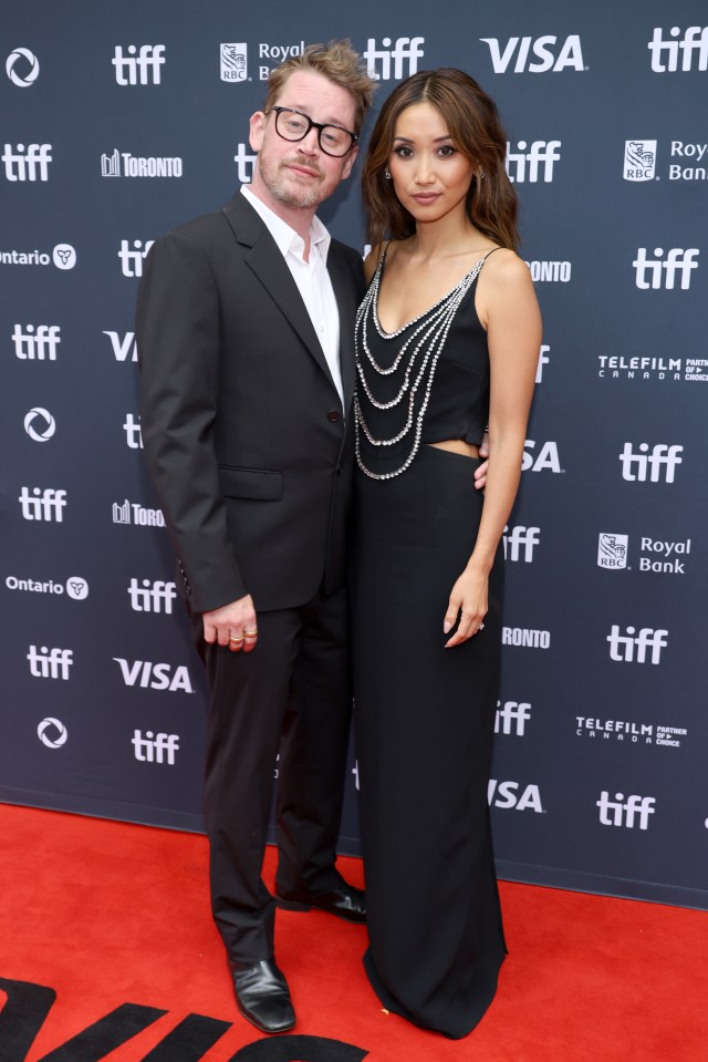 Macaulay Culkin and Brenda Song attend the premiere of The Last Showgirl during the 2024 Toronto International Film Festival in Toronto, Ontario