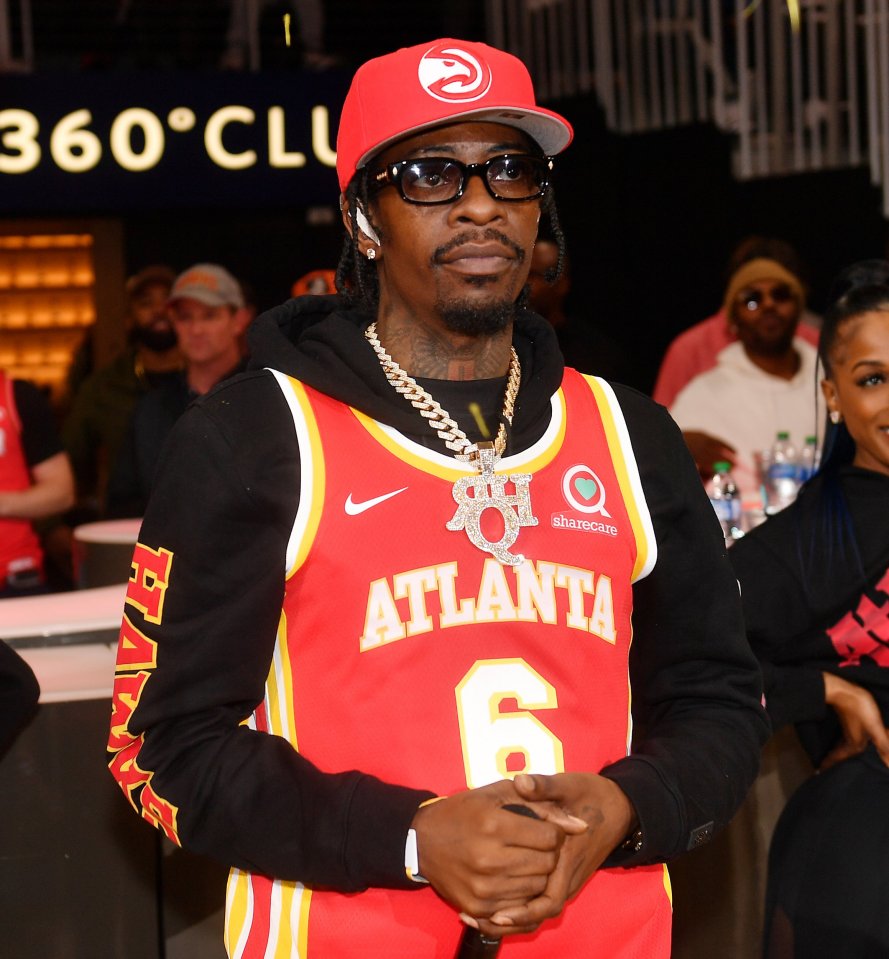 Rapper Rich Homie Quan at Game 6 of the Eastern Conference First Round Playoffs between the Atlanta Hawks and the Boston Celtics on April 27, 2023