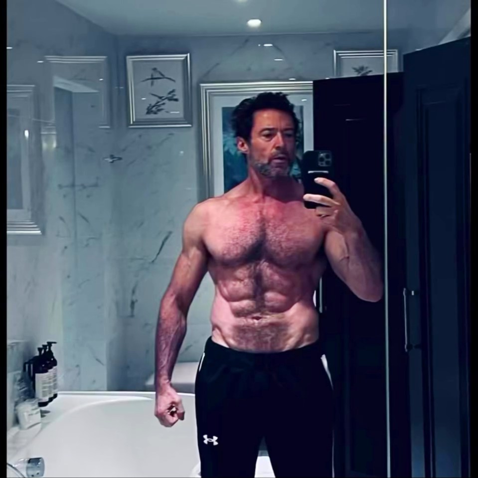 Ripped Hugh Jackman posted this pic online