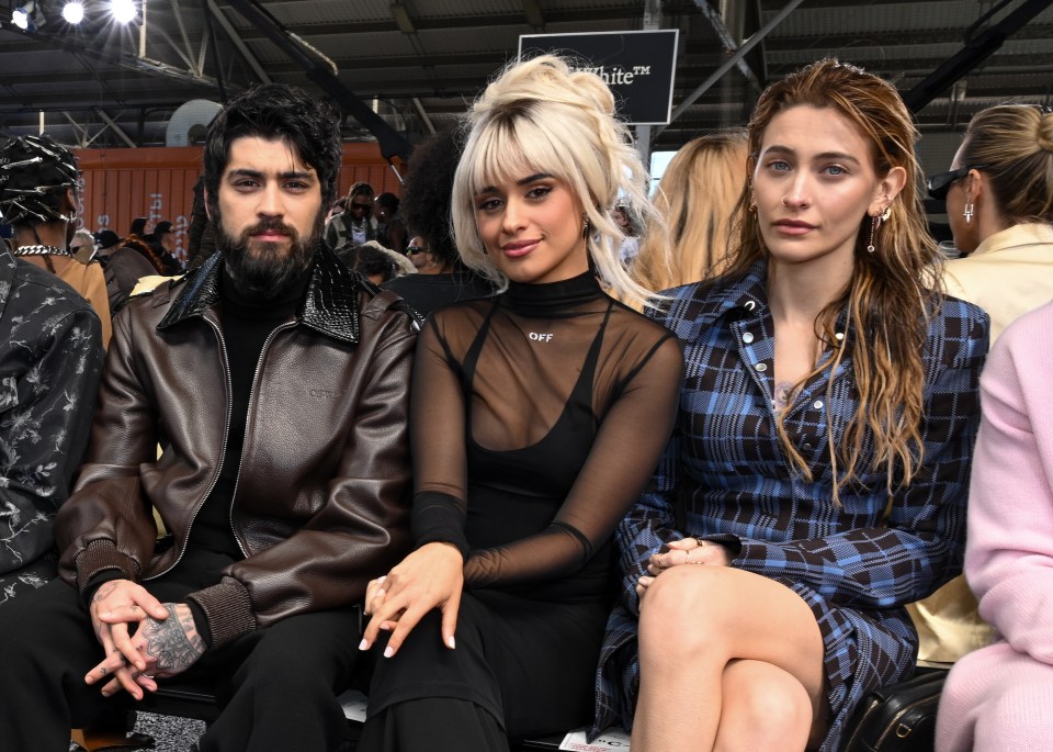 He was joined by Camila Cabello and Paris Jackson in the front row